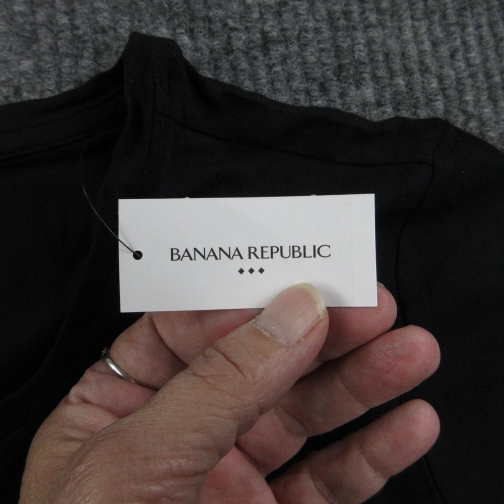 Banana Republic Shirt Womens XXL Black Crew Neck Basic Stretch Modal Cotton NWT - Picture 11 of 16